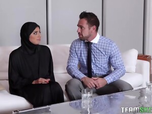 arabi, isot rinnat, musta, karvainen, milf