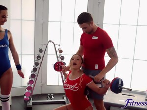 Freya Dee And Jennifer Amilton Fucked By One Dude In The Gym
