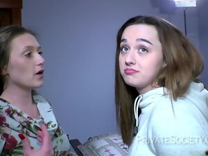 Nasty Teen Girls Go Lesbian For A First Time