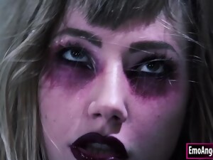 Goth Teenager Nympho Gets Her Male Stick Treatment