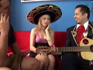 Mexican 3some Orgy Hard Sex Slit Pound With Lexi Belle
