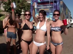 bikini, opilec, outdoorový sex, party, realita