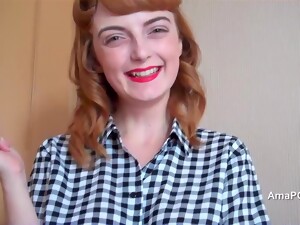 pijpbeurt, in de mond klaarkomen, pov, roodharige