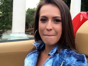 Curvy Dark-haired Whore With A Shaved Pussy Enjoying A Fantastic Doggy Style Fuck