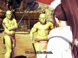 Anime, Monstre, Pisser, Public, 3D