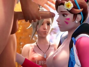 аниме, анимация, смучене на пенис, игра, 3Д