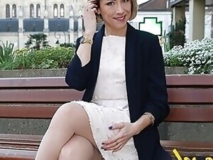 Beautiful French MILF Waiting Outside To Be Picked Up & Fucked In Her Ass