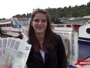 Dark Haired Lady Porn Babe Public Copulation With Money Shot