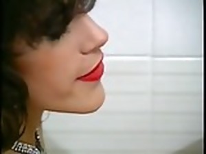 stora bröst, hembiträde, vintage, fru