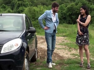 French Doryann Has Outdoor Sex