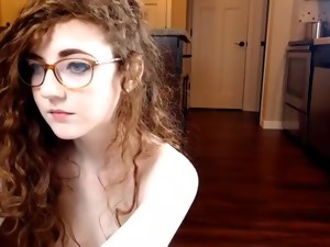 maszturbálás, olaj, vöröshajú, webkamera, amatőr