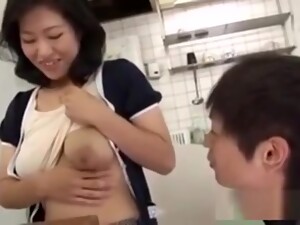 Japanese Milf Squirting Out Some Milk