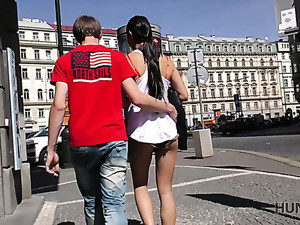 sugejobb, brunette, cuckold, søt, runke-tur, virkelig, pikkridning