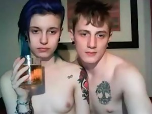 Horny Teenage Couple Shagging On Webcam