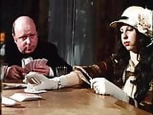 klädd kvinna naken man, klassisk, fransyska, hårig, orgie, vintage