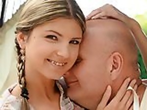 Schönheit, Großvater, Alt und Jung, Draussen, Russin, Jugendlich