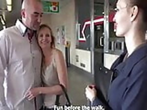 sugejobb, tett på, par, gruppesex, milf, offentlig