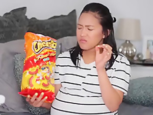 asiat, røv, sild, store bryster, moden, gravid, solo