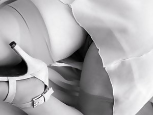 anime, lưỡng tính, nữ thống trị, quần xì, nylon, tóc đỏ, cu giả đeo hông